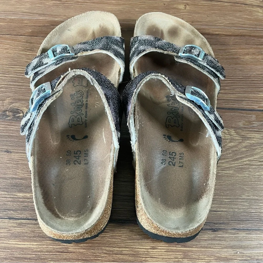 Birkenstock BIRKI’S Tahiti Sandals Shoes Women’s Size 7 (38) Slides - Picture 10 of 11